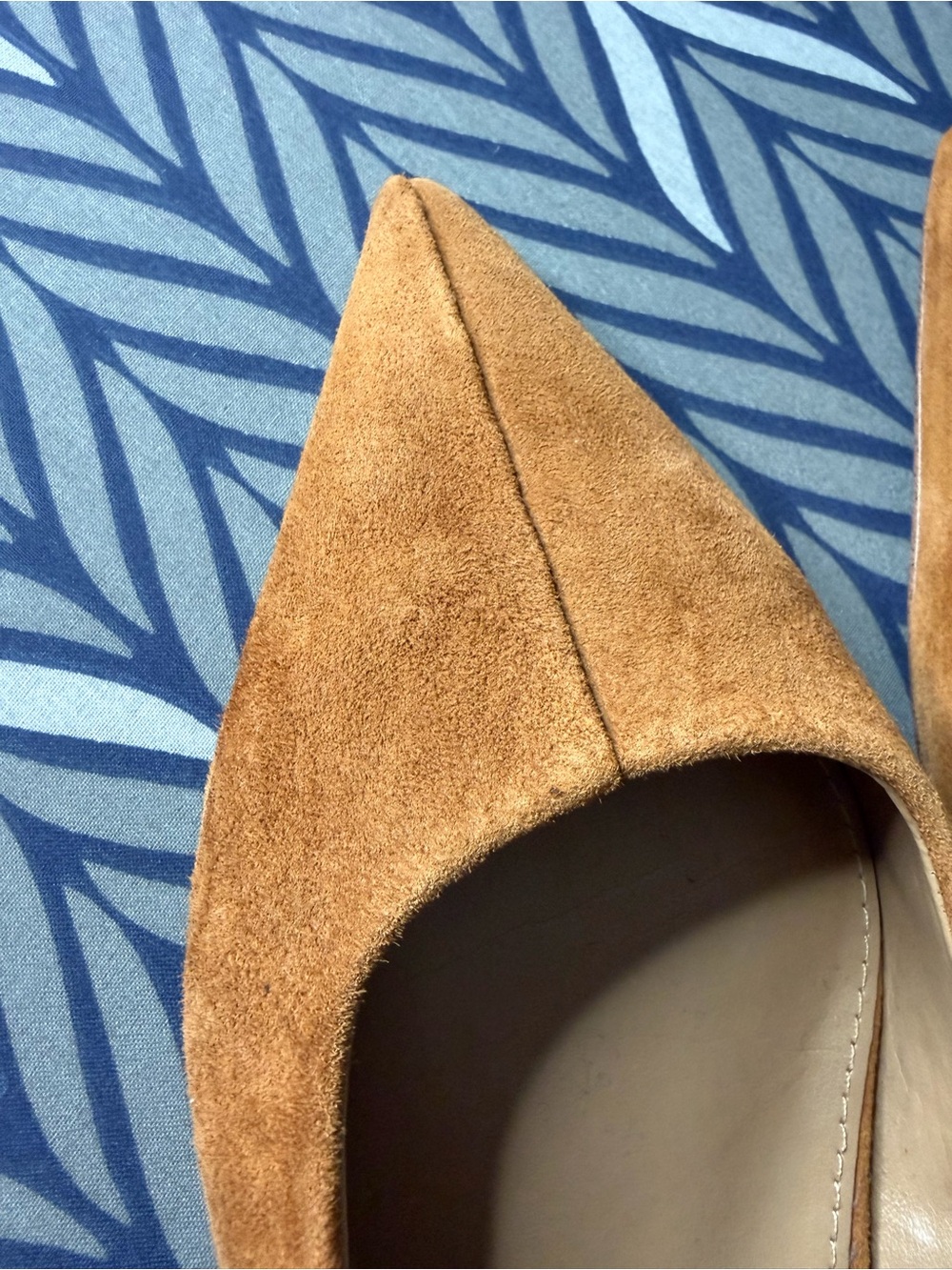 Sam Edelman Pointed Slingback Flats in Rust Suede - Picture 3 of 5